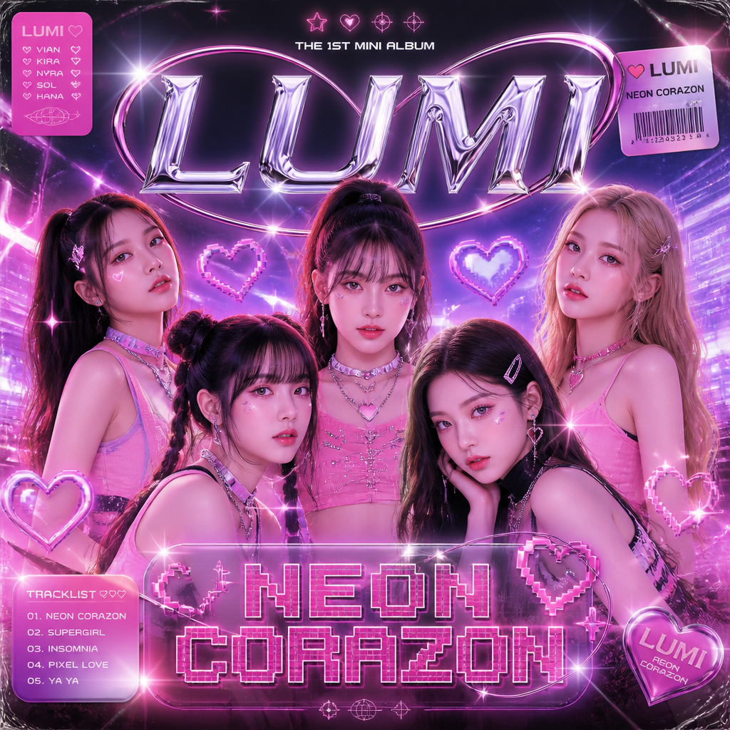 Portada del álbum Neón Corazón de LUMI